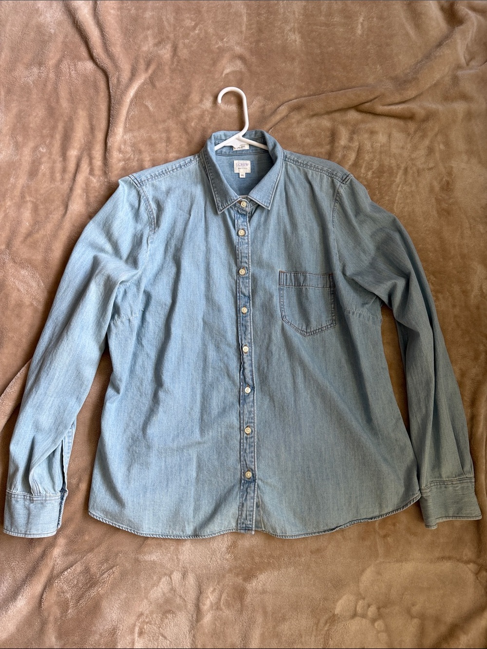 J. Crew Light Blue Denim Button-Down Shirt